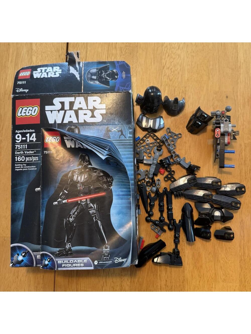 Lego Star Wars Darth Vader 75111 -NOT SURE IF COMPLETE- BOX And  MANUAL No Cape